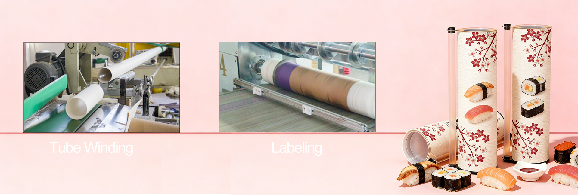 Sushi pop up packaging tube Sushi pop up packaging tube