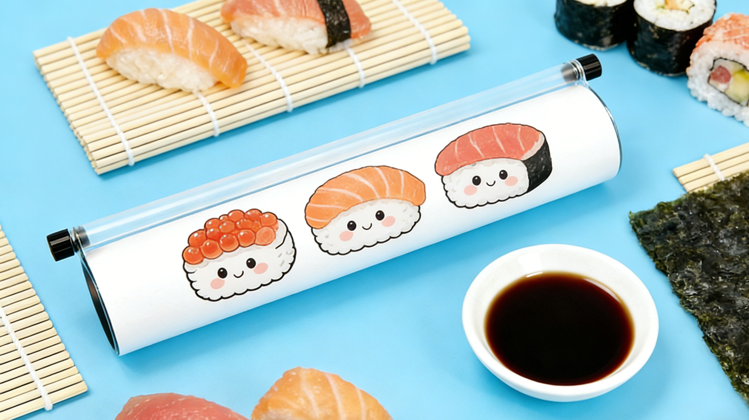 Sushi pop up packaging tube Sushi pop up packaging tube