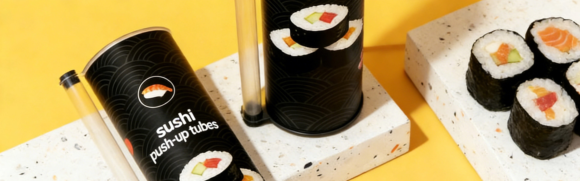 Custom Sushi Push Pop Tube Packaging