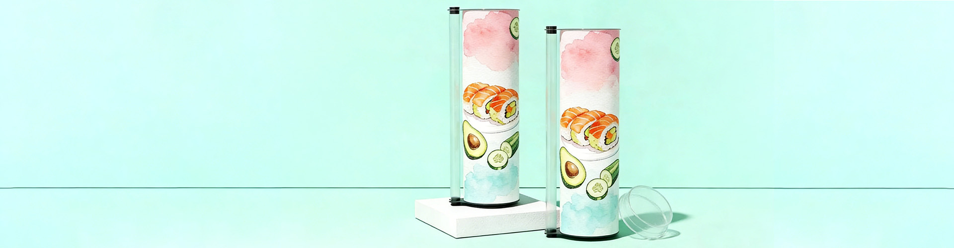 sushi pop up packaging tube
