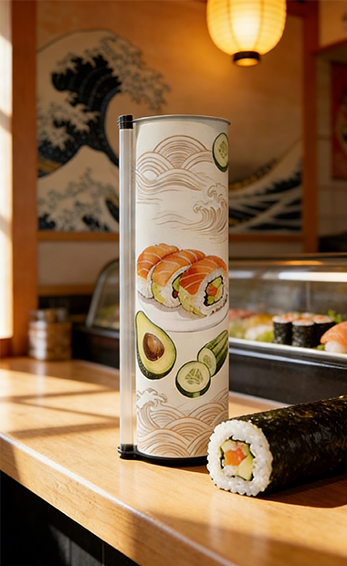 biodegradable tube packaging for sushi