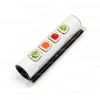 Eco friendly custom design sushi paper tube sushi pop up packaging tube for takeaway