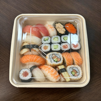 Biodegradable Custom Logo Food Grade Box for Take Away Sushi Container Paper Gift Box Factory