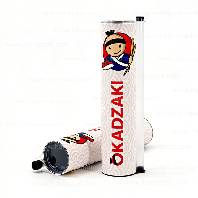 Biodegradable Custom Design High Quality Paper Cylinder Packaging for Sushi Sushi Pop Up Packaging Tube Manufacturer