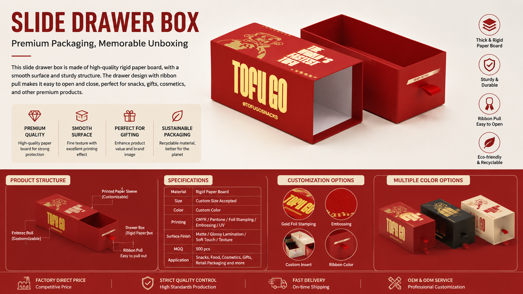 custom drawer box packaging