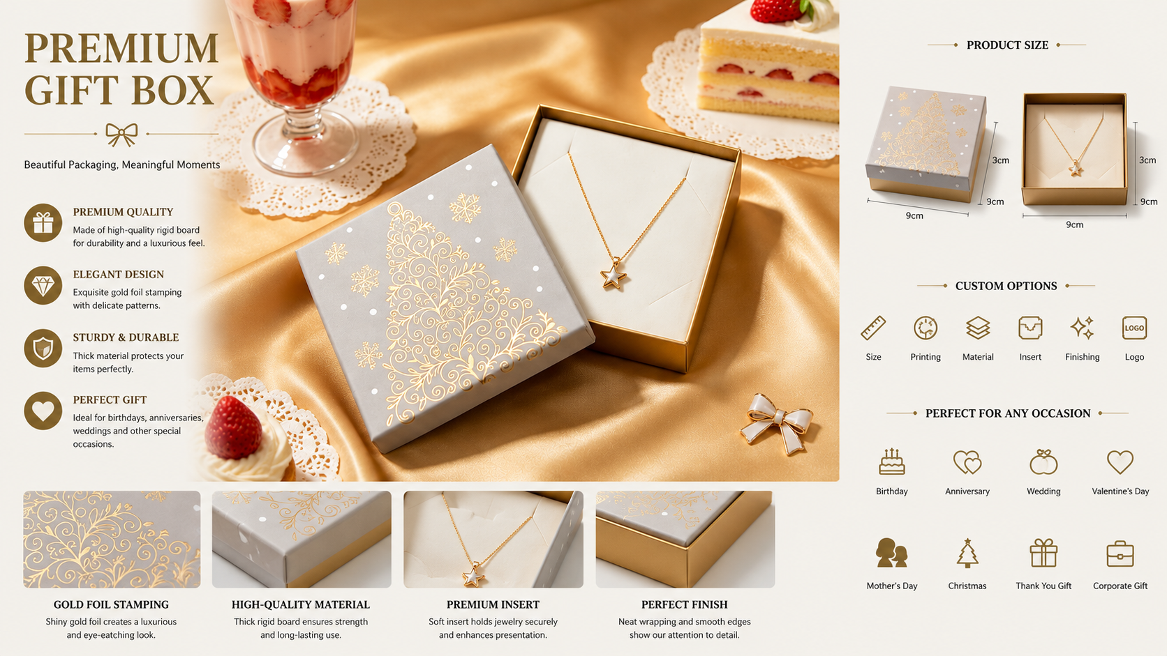 customized lid and base gift box