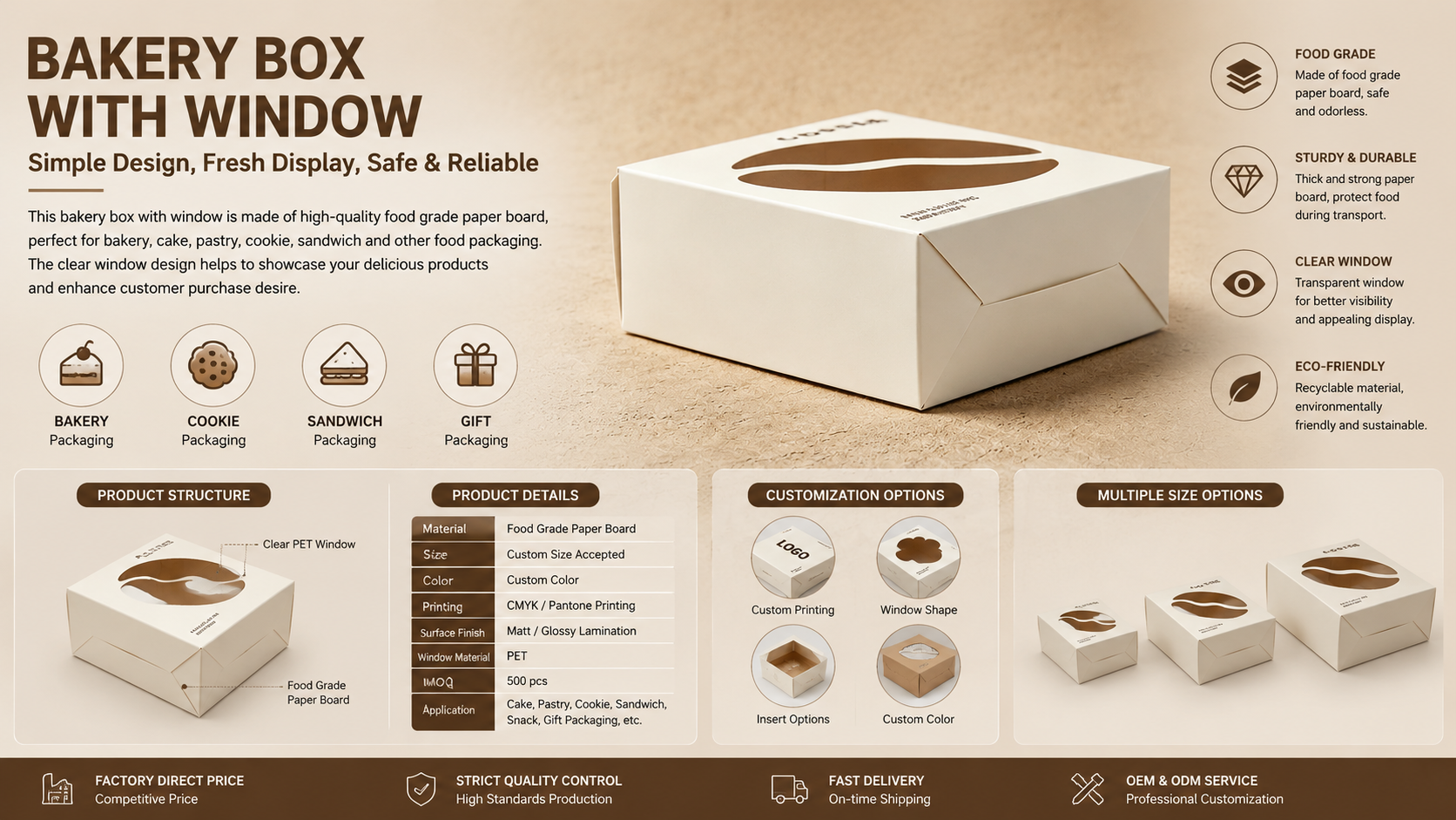 custom auto lock bottom boxes wholesale